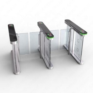 Glass Crystal Optical Swing Speed Lane Turnstile Gate