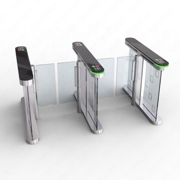 Glass Crystal Optical Swing Speed Lane Turnstile Gate