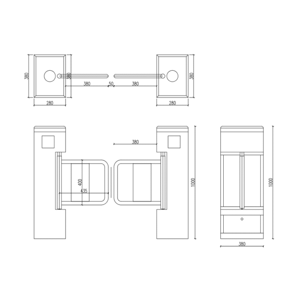 Stainless Steel Intelligent Fully Automatic Swing Gate - Image 2