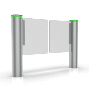 Supermarket Rfid Round Tube Swing Gate