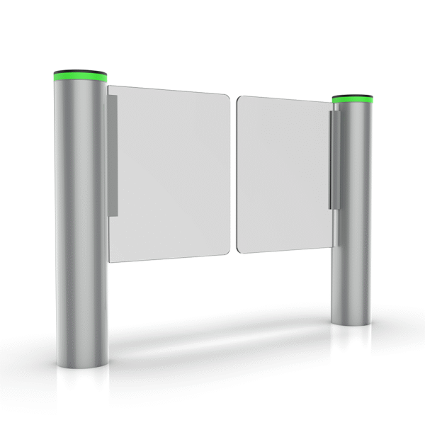 Supermarket Rfid Round Tube Swing Gate
